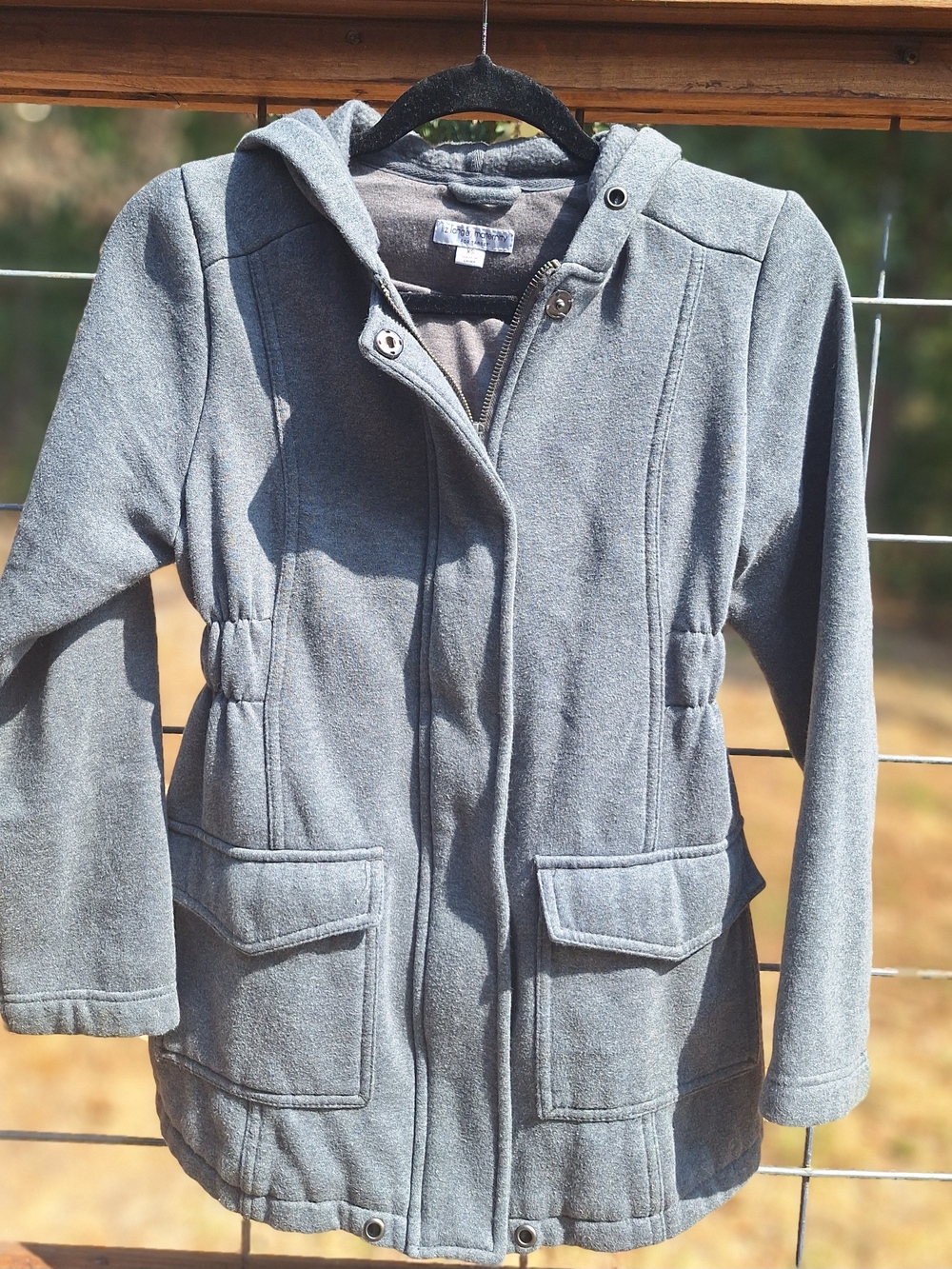 Liz Lange for Target Gray Hooded Trench Coat